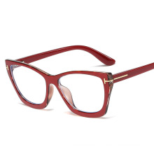 2020 New Transparent T Red Eyeglasses Frames Women Men's Computer Glasses TR90 Anti Blue Light Glasses